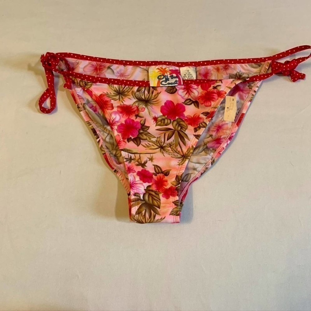 5/$25 Off the Coast Pink Floral Bikini Bottom Size 13